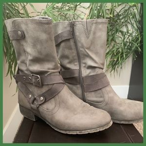Mid-Calf Moto Style Boots - Maurice’s Brand